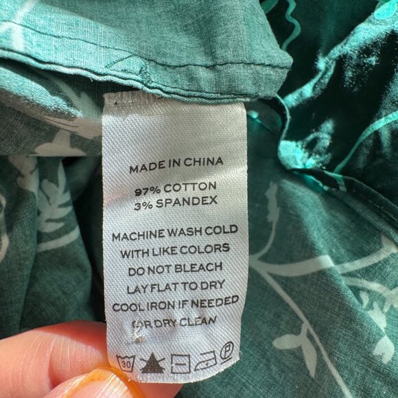 Hill House Home Nesli Nap Dress Emerald Floral (Size L) - Picture 7 of 8